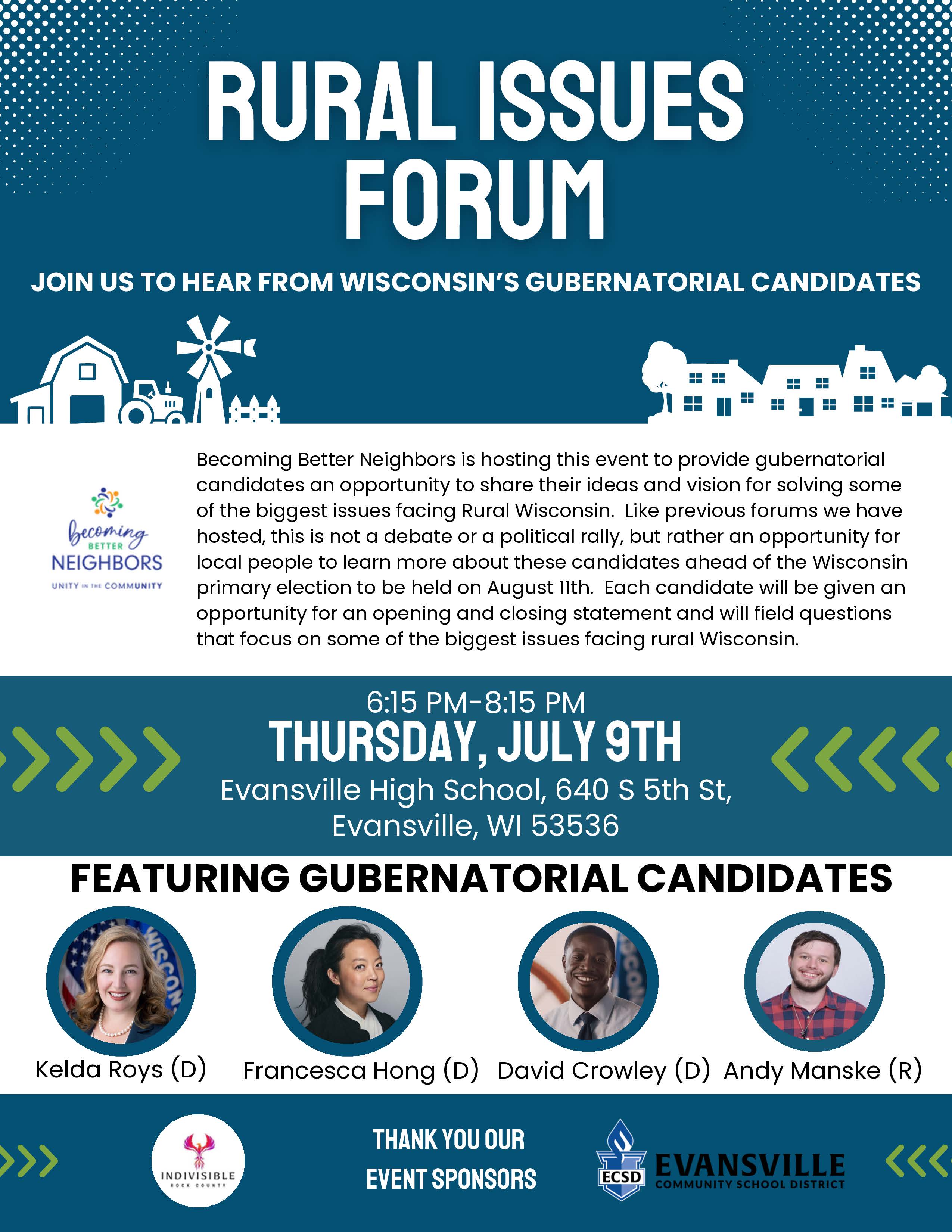 Gubernatorial Candidate Forum - July 9, 2026